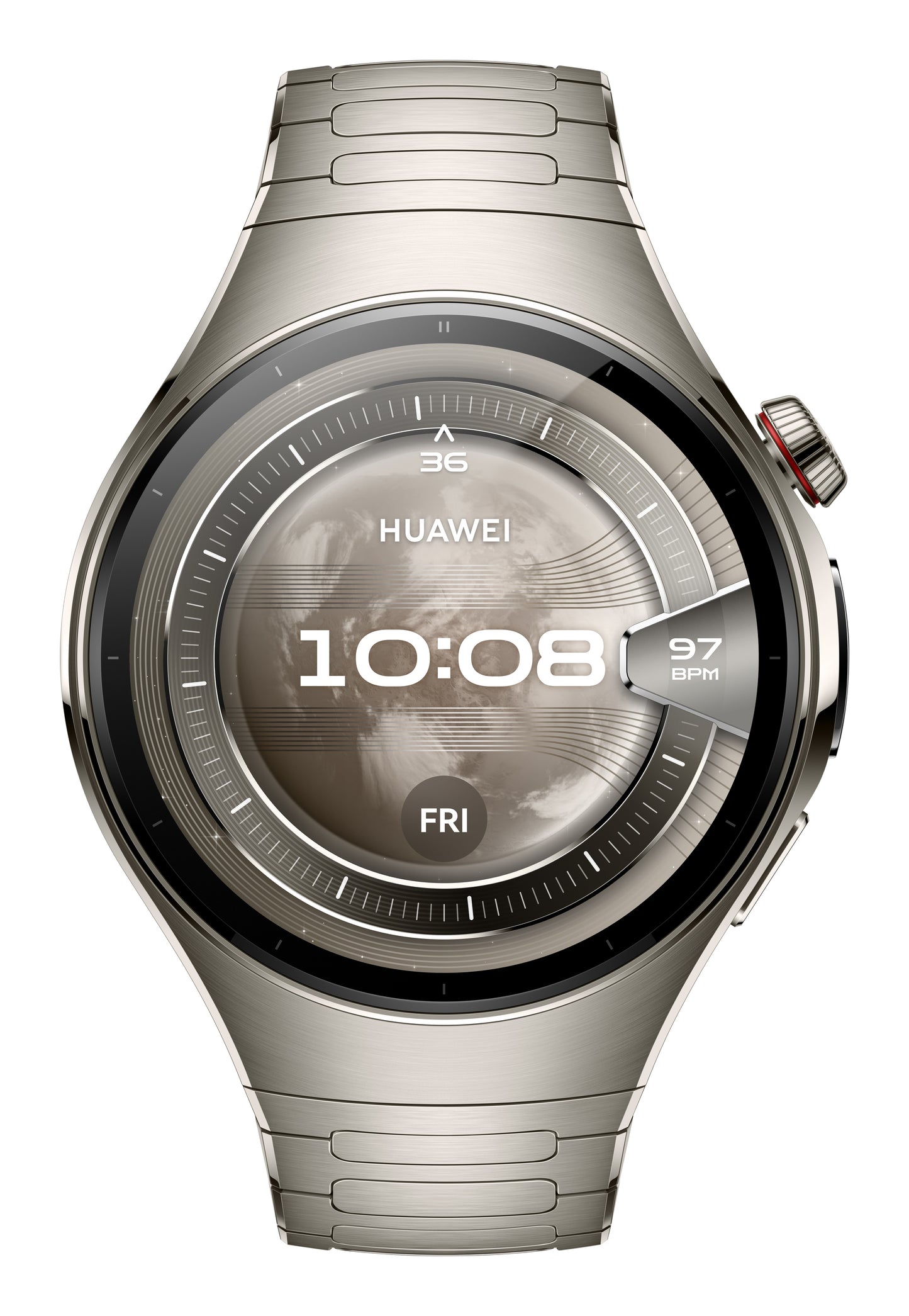 Huawei Huawei WATCH 5 3,81 cm (1.5") AMOLED 46 mm Digital 466 x 466 pixel Berøringsskærm Sølv Wi-Fi GPS (satellit)