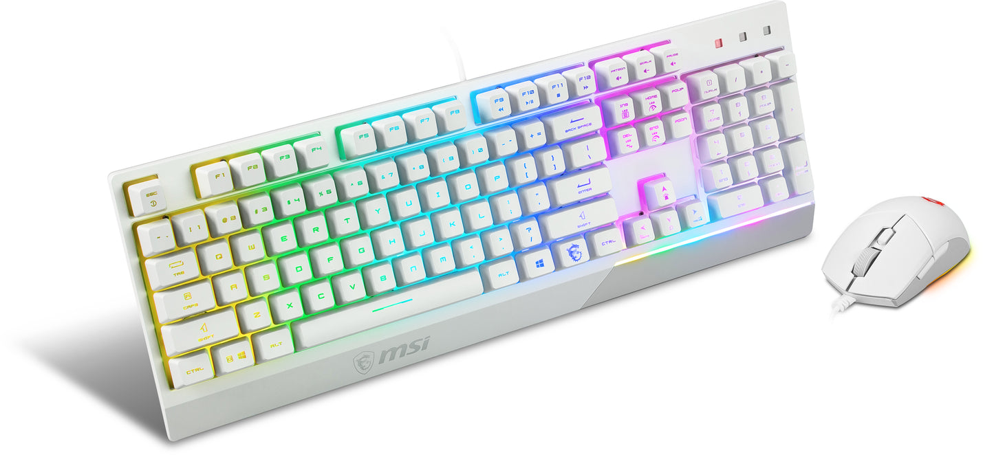 MSI MSI VIGOR GK30 COMBO WHITE US tastatur Mus inkluderet Spil USB QWERTY Italiensk Hvid