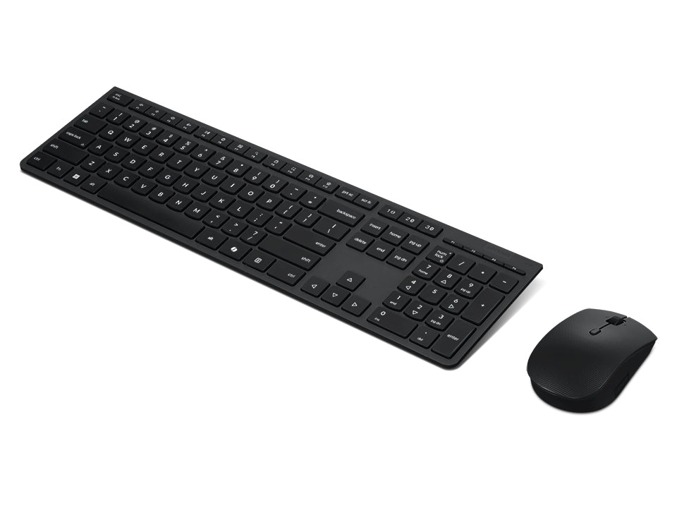 Lenovo Lenovo 4X31R64351 tastatur Mus inkluderet Kontor RF trådløs + Bluetooth US engelsk Sort