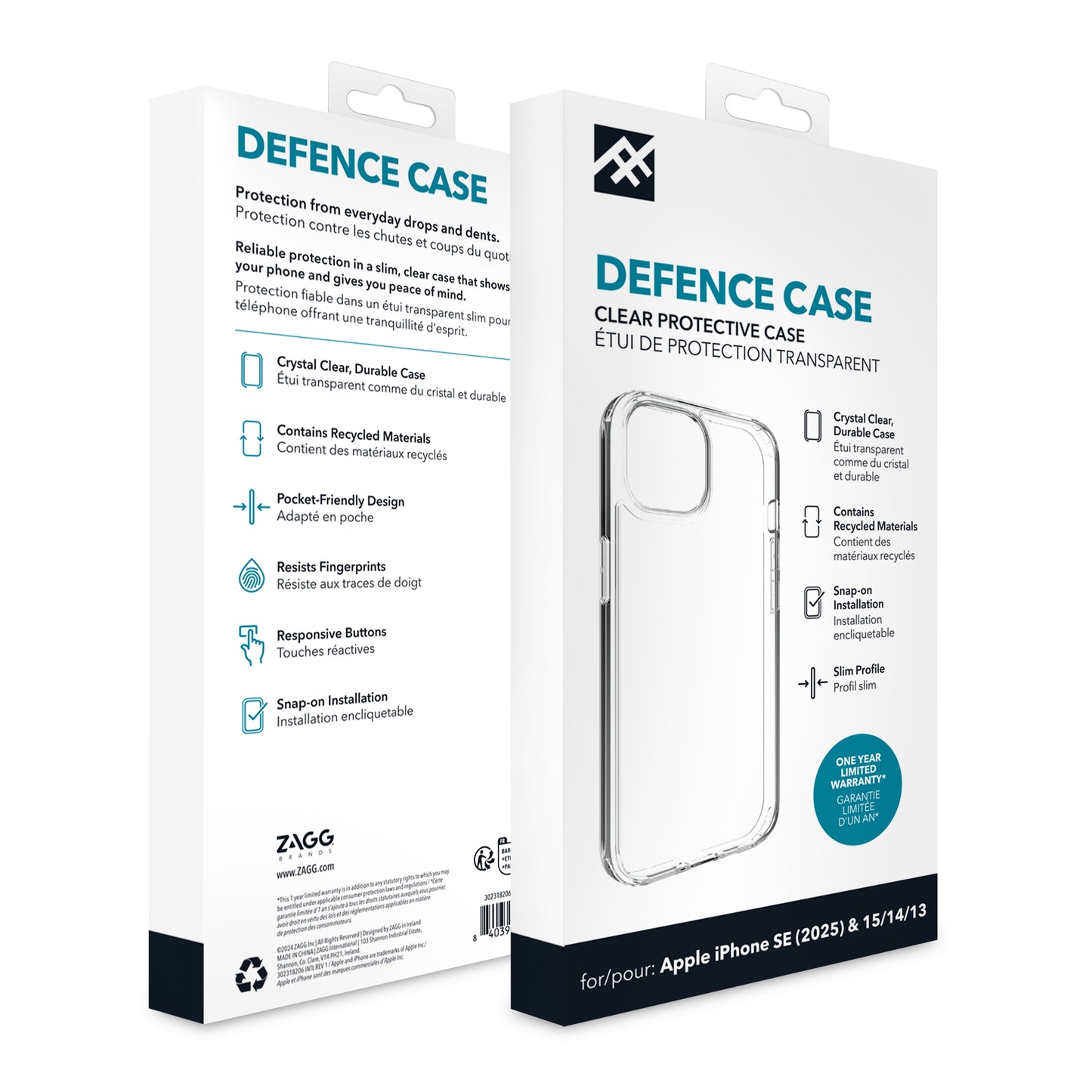 IFROGZ IFROGZ Defence mobiltelefon etui 15,5 cm (6.1") Cover Transparent
