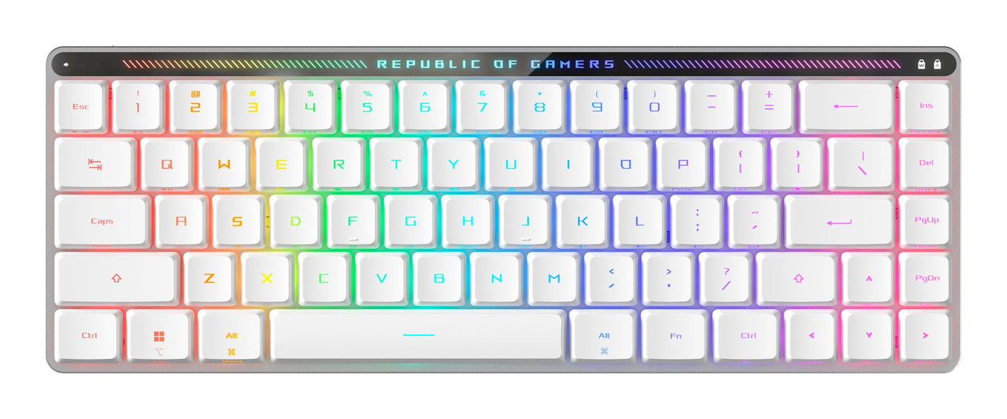 ASUS ASUS ROG Falchion RX Low Profile tastatur Spil USB + RF Wireless + Bluetooth Hvid