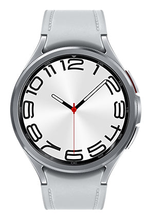 Samsung Samsung Galaxy Watch6 Classic 3,81 cm (1.5") OLED 47 mm Digital 480 x 480 pixel Berøringsskærm 4G Sølv Wi-Fi GPS (satellit)