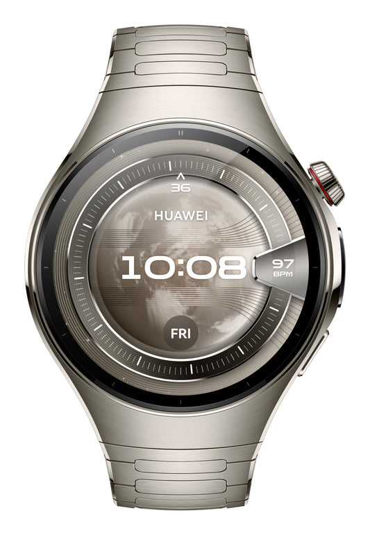 Huawei Huawei WATCH 5 3,81 cm (1.5") AMOLED 46 mm Digital 466 x 466 pixel Berøringsskærm Sølv Wi-Fi GPS (satellit)