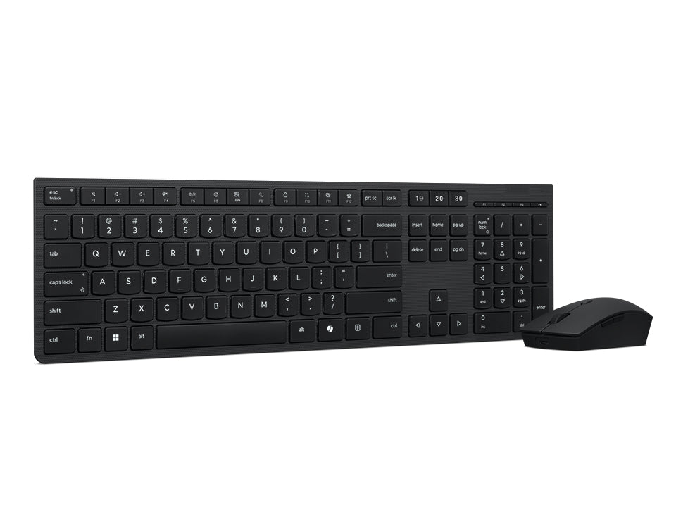 Lenovo Lenovo 4X31R64351 tastatur Mus inkluderet Kontor RF trådløs + Bluetooth US engelsk Sort