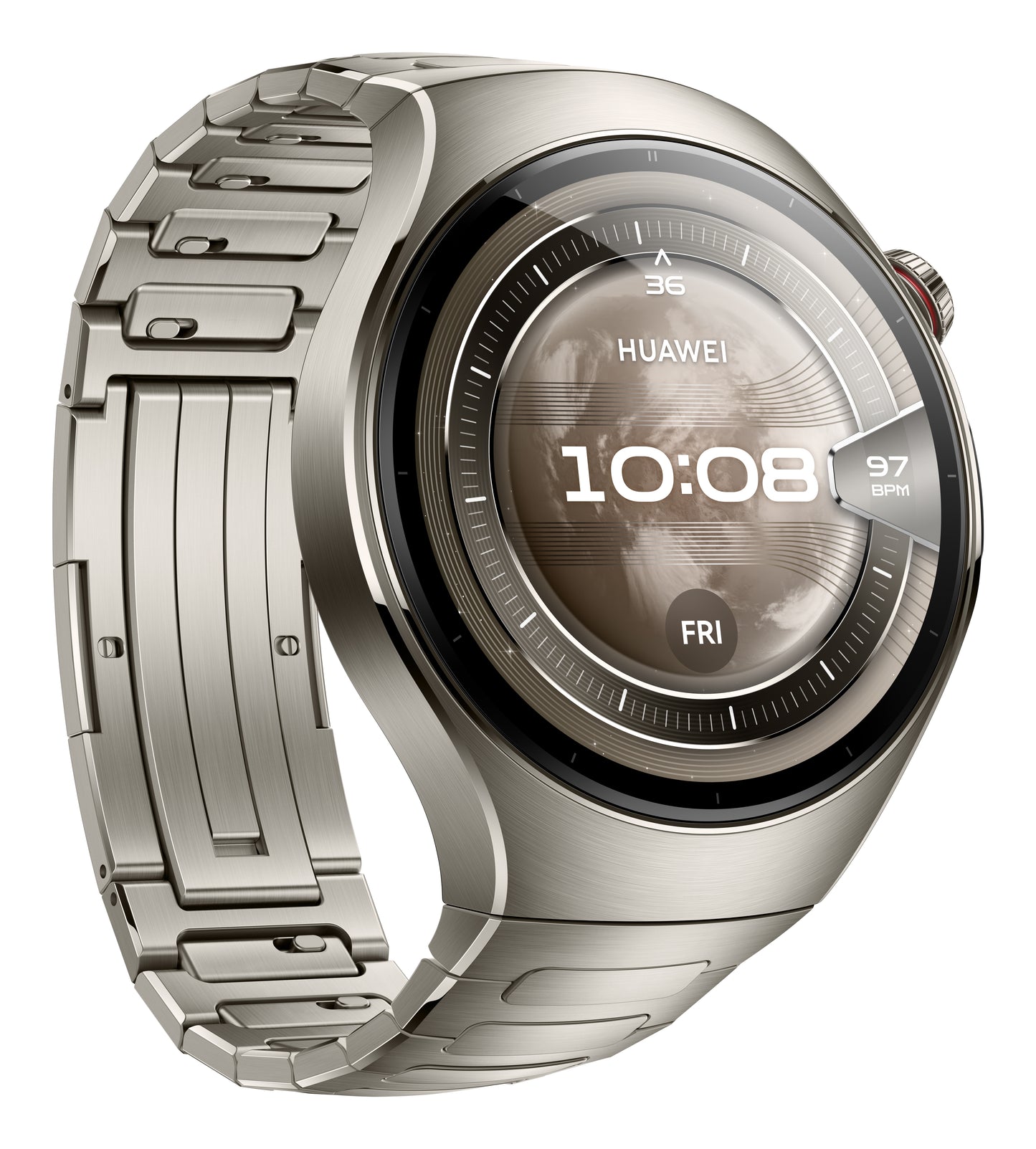 Huawei Huawei WATCH 5 3,81 cm (1.5") AMOLED 46 mm Digital 466 x 466 pixel Berøringsskærm Sølv Wi-Fi GPS (satellit)