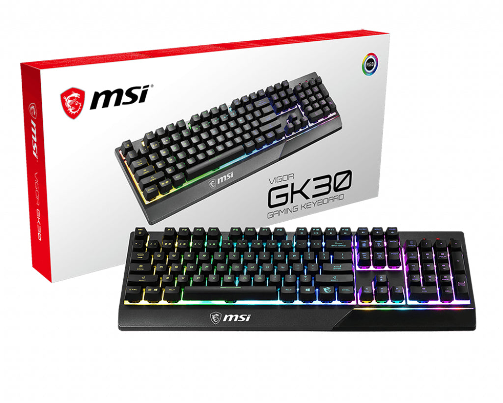 MSI MSI Vigor GK30 tastatur Spil USB QWERTZ Tysk Sort