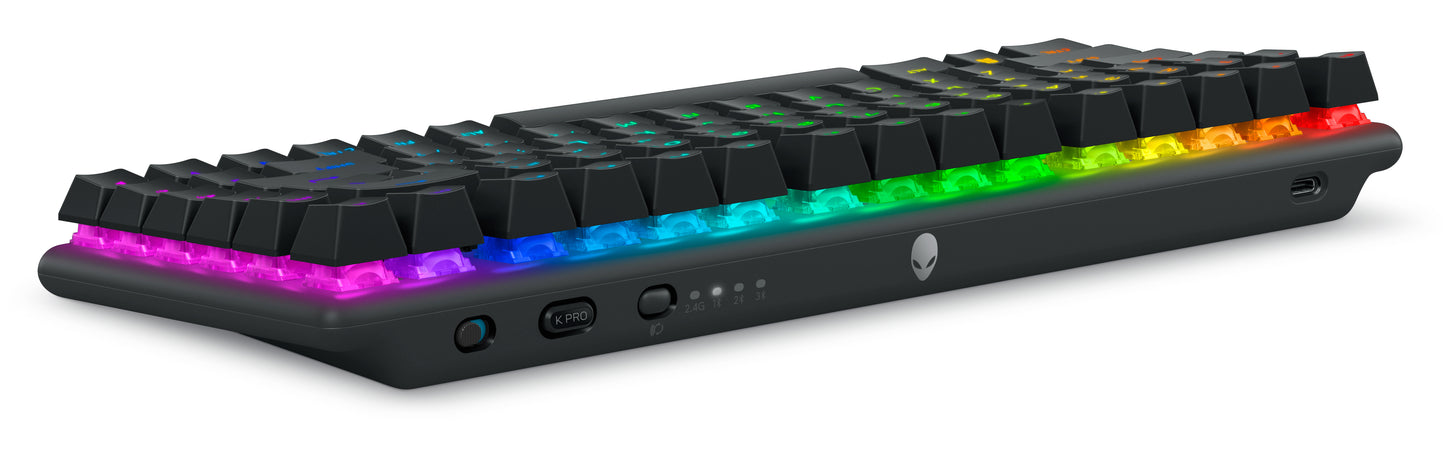Alienware Alienware Pro Wireless Gaming Keyboard tastatur Spil USB + RF Wireless + Bluetooth Sort