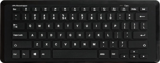 Mousetrapper Mousetrapper Type Mini Wireless tastatur Universel USB + RF Wireless + Bluetooth QWERTY Nordisk Sort