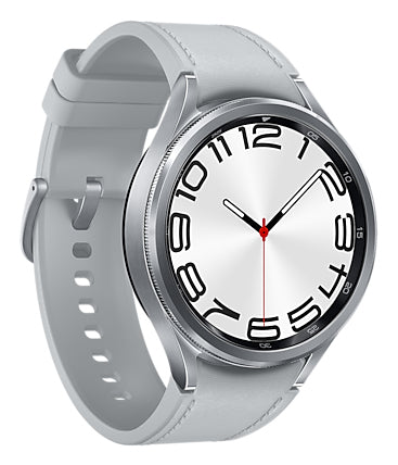 Samsung Samsung Galaxy Watch6 Classic 3,81 cm (1.5") OLED 47 mm Digital 480 x 480 pixel Berøringsskærm 4G Sølv Wi-Fi GPS (satellit)