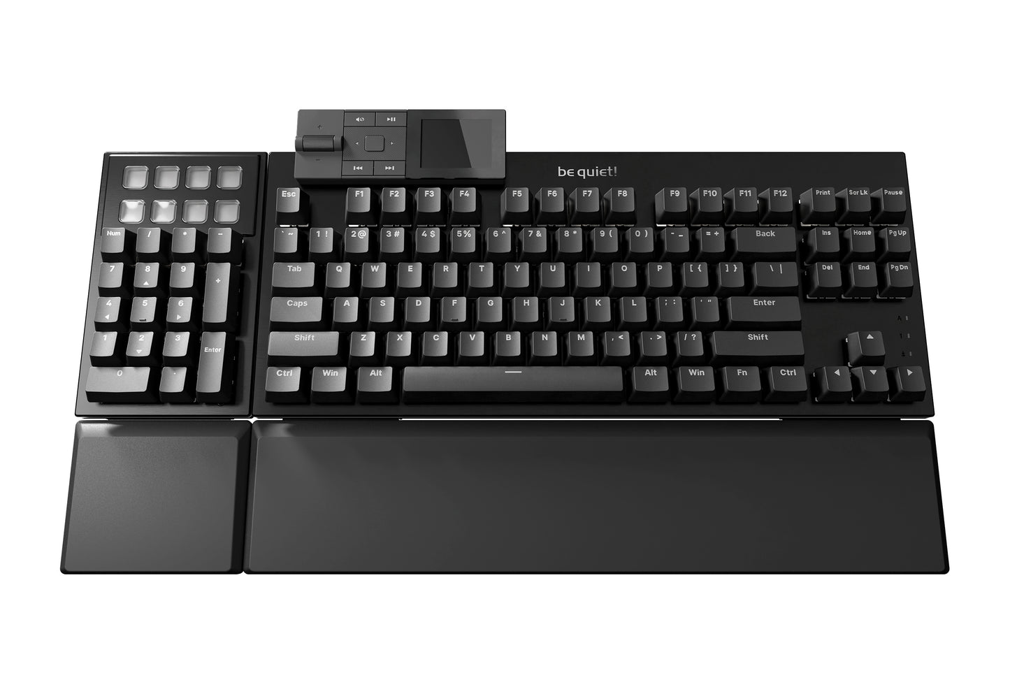 be quiet! be quiet! Dark Mount Silent Linear DE ISO tastatur Spil USB QWERTZ Tysk Sort