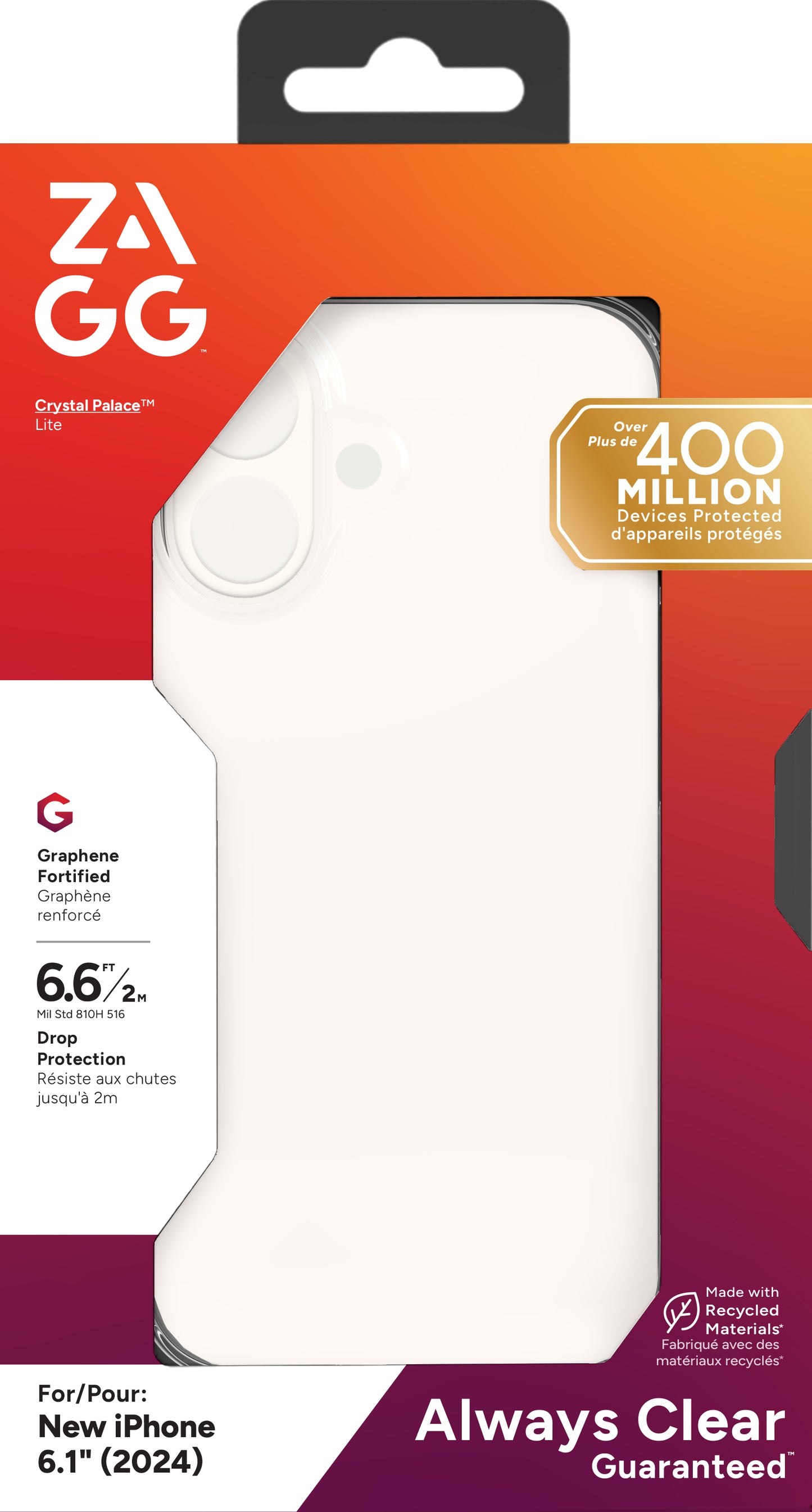 ZAGG ZAGG Cases CrystlPal Lite Apple iPhone 16 Clear