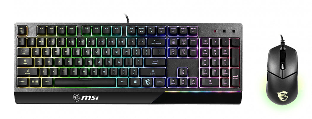MSI MSI Vigor GK30 COMBO (US) tastatur Mus inkluderet Spil USB QWERTY US engelsk Sort