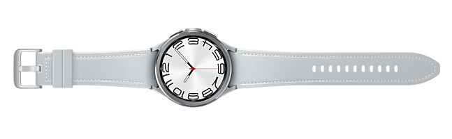 Samsung Samsung Galaxy Watch6 Classic 3,81 cm (1.5") OLED 47 mm Digital 480 x 480 pixel Berøringsskærm 4G Sølv Wi-Fi GPS (satellit)