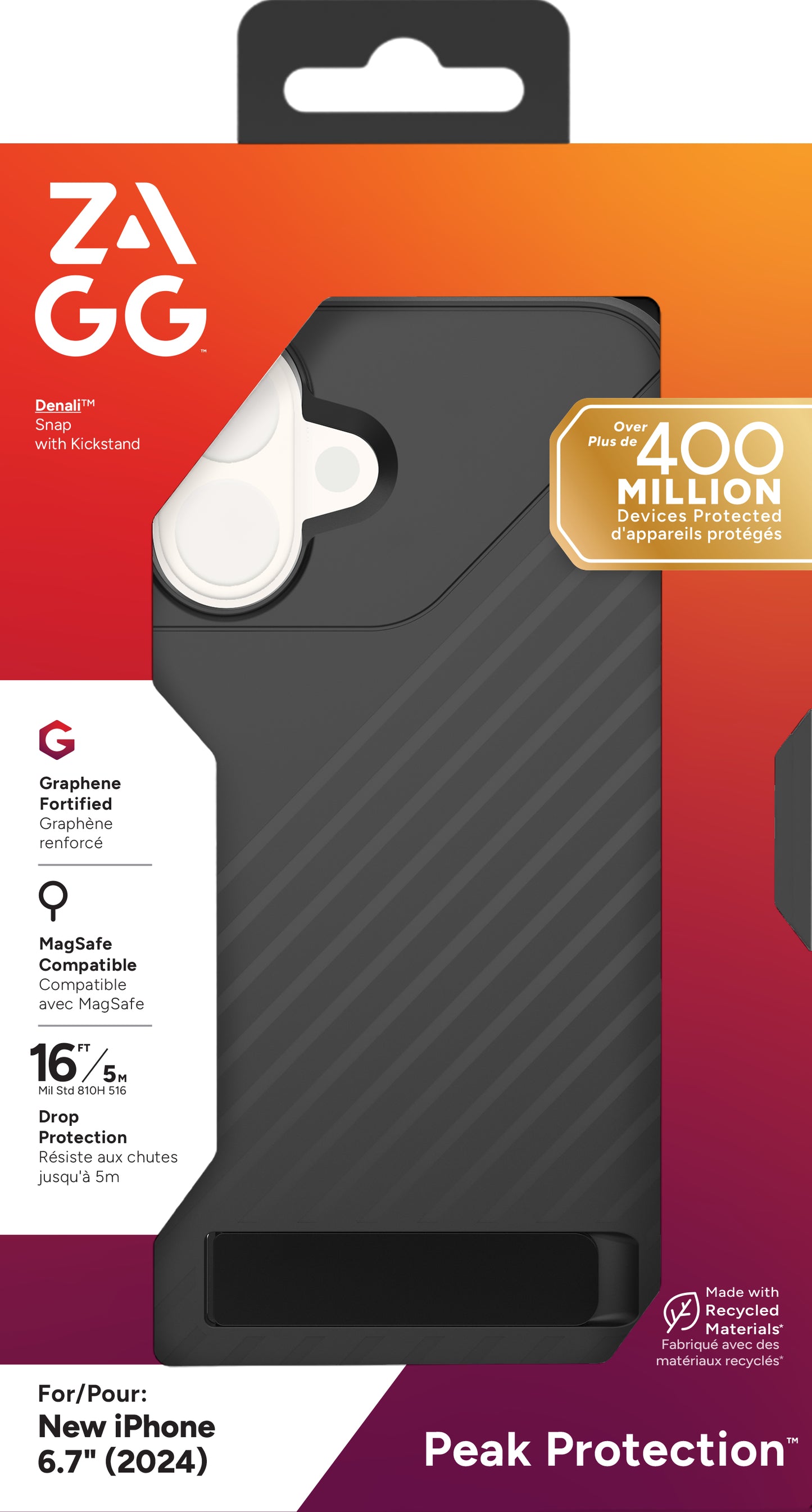 ZAGG ZAGG Cases Denali Snap KS Apple iPhone 16 Plus Black